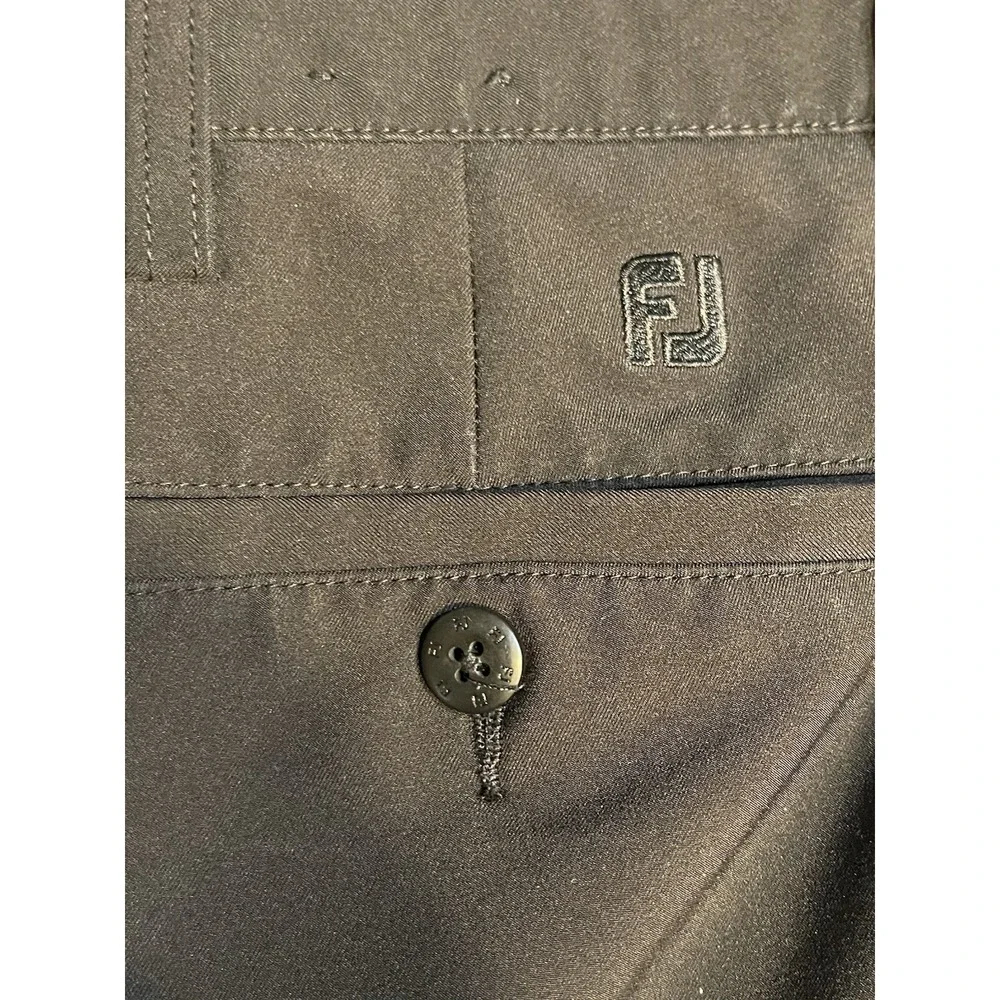 Footjoy Pants Mens 35x32 Black Golf Athletic Performance Chino Stretch Preppy FJ